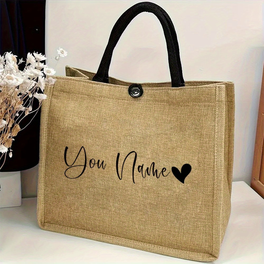 Linen Bag Bulk - Bolsa de Lona Personalizada con Nombre