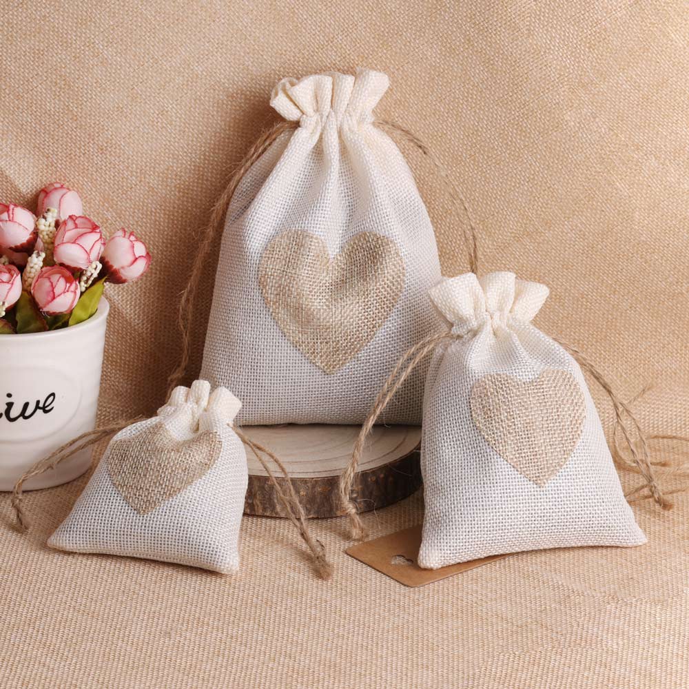 Bolsa de lino con corazón para - Linen Bag Bulk reseña y precio